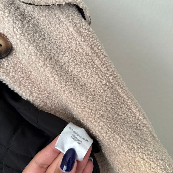 Nasty Gal Womens Tan Sherpa Teddy Jacket Coat Lined Oversized Size Medium Top - Picture 2 of 12